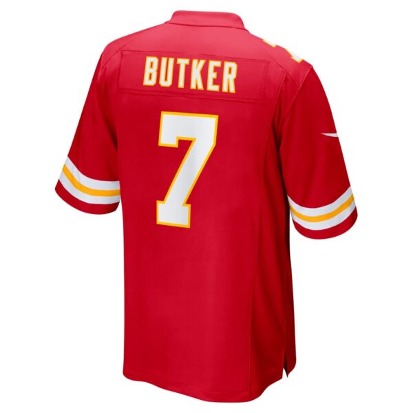 Men's Kansas City Chiefs Harrison Butker Nike Red Super Bowl LVII Patch Game Jersey