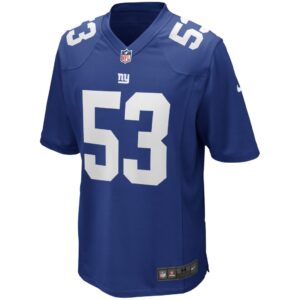 Men's New York Giants Harry Carson Nike Royal Game Retired Player Jersey