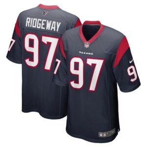 Men's Houston Texans Hassan Ridgeway Nike Navy Game Player Jersey