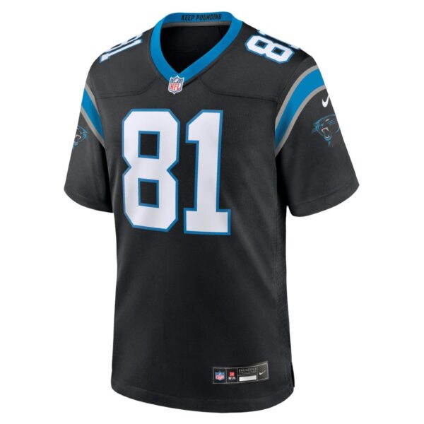 Men's Carolina Panthers Hayden Hurst Nike Black Team Game Jersey