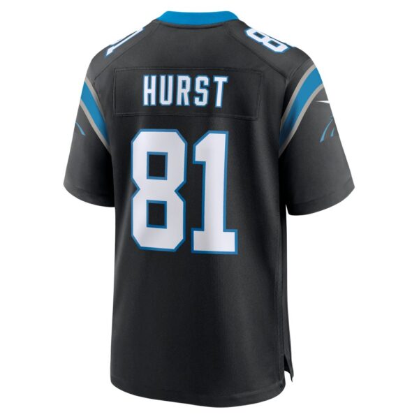 Men's Carolina Panthers Hayden Hurst Nike Black Team Game Jersey