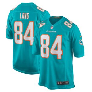 Men's Miami Dolphins Hunter Long Nike Aqua Game Jersey