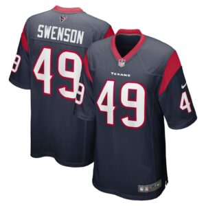 Men's Houston Texans Ian Swenson Nike Navy Team Game Jersey