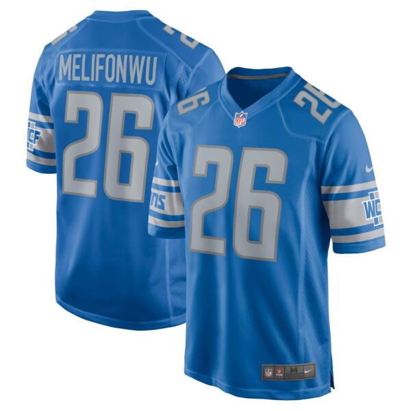 Men's Detroit Lions Ifeatu Melifonwu Nike Blue Game Jersey