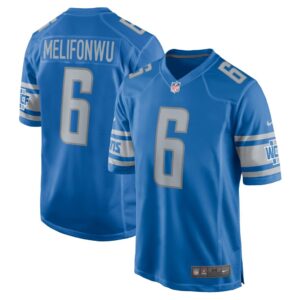 Ifeatu Melifonwu Detroit Lions Nike Team Game Jersey - Blue