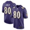 Men's Baltimore Ravens Isaiah Likely Nike Purple Player Game Jersey