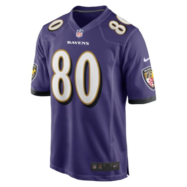 Men's Baltimore Ravens Isaiah Likely Nike Purple Player Game Jersey