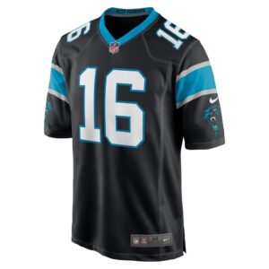 Men's Carolina Panthers Jacob Eason Nike Black Game Player Jersey