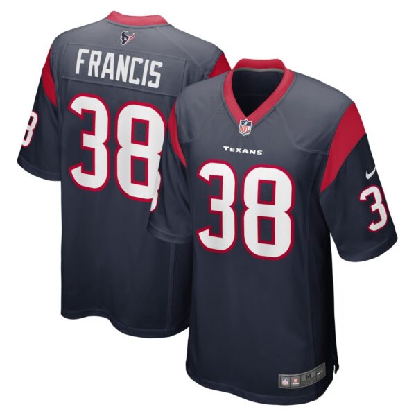 Men's Houston Texans Jacobi Francis Nike Navy Game Player Jersey