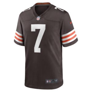 Men's Cleveland Browns Jacoby Brissett Nike Brown Game Jersey