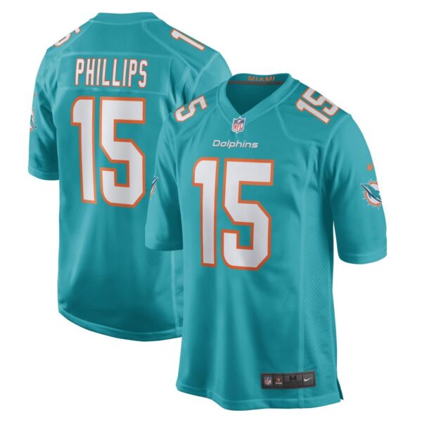 Men's Miami Dolphins Jaelan Phillips Nike Aqua Game Player Jersey