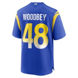 Men's Los Angeles Rams Jaiden Woodbey Nike Royal Home Game Jersey