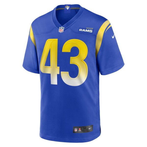 Men's Los Angeles Rams Jake Gervase Nike Royal Game Player Jersey