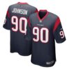 Men's Houston Texans Jaleel Johnson Nike Navy Player Game Jersey