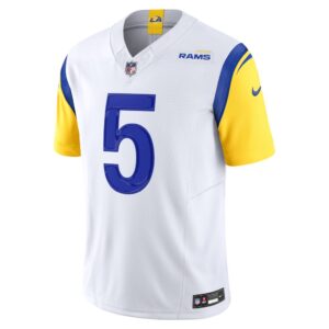 Men's Los Angeles Rams Jalen Ramsey Nike White Vapor F.U.S.E. Limited Jersey