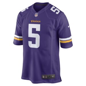 Men's Minnesota Vikings Jalen Reagor Nike Purple Game Player Jersey