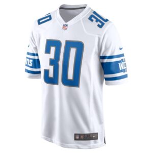 Men's Detroit Lions Jamaal Williams Nike White Player Game Jersey