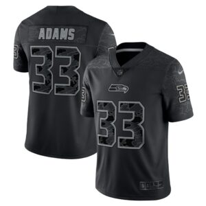 Men's Seattle Seahawks Jamal Adams Nike Black RFLCTV Limited Jersey