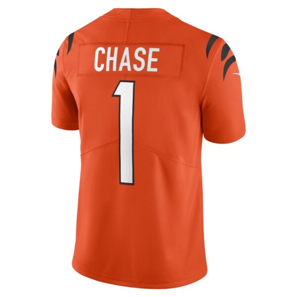 Men's Nike Ja'Marr Chase Orange Cincinnati Bengals Alternate Vapor Limited Jersey