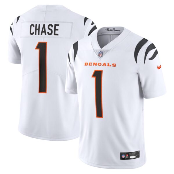 Men's Cincinnati Bengals Ja'Marr Chase Nike White Vapor Untouchable Limited Jersey