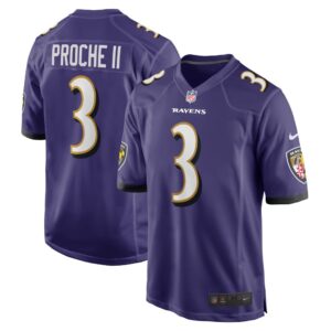 Men's Baltimore Ravens James Proche II Nike Purple Team Game Player Jersey