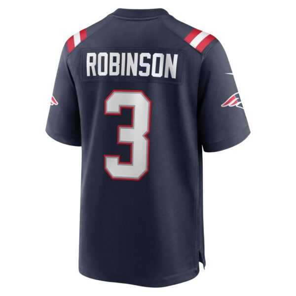 Men's New England Patriots James Robinson Nike Navy Game Player Jersey