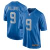 Men's Detroit Lions Jameson Williams Nike Blue Alternate Player Game Jersey