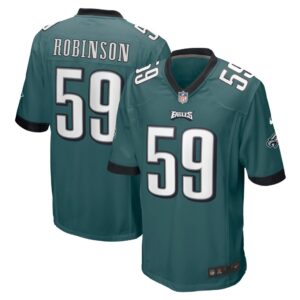 Men's Philadelphia Eagles Janarius Robinson Nike Midnight Green Home Game Player Jersey