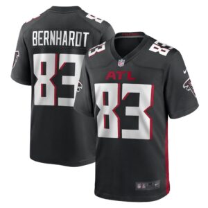 Men's Atlanta Falcons Jared Bernhardt Nike Black Game Player Jersey