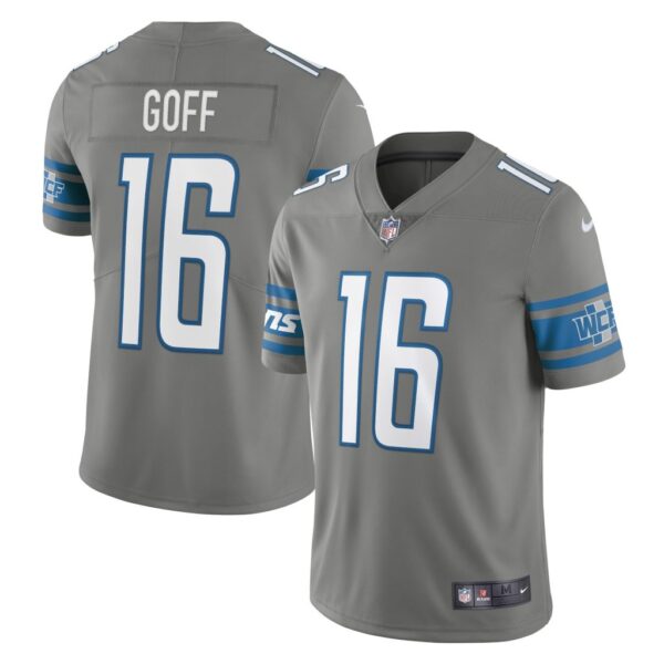 Men's Detroit Lions Jared Goff Nike Steel Alternate Vapor Limited Jersey