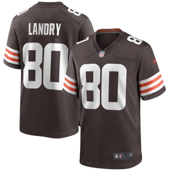 Men's Nike Jarvis Landry Brown Cleveland Browns Game Player Jersey