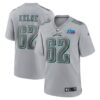 Men's Philadelphia Eagles Jason Kelce Nike Gray Super Bowl LVII Patch Atmosphere Fashion Game Jersey