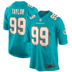 Men's Miami Dolphins Jason Taylor Nike Aqua Game Retired Player Jersey