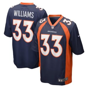 Men's Denver Broncos Javonte Williams Nike Navy Home Game Player Jersey