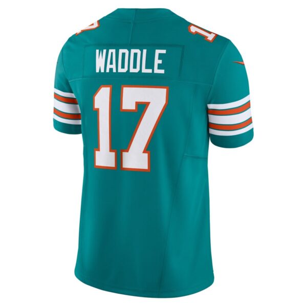 Men's Miami Dolphins Jaylen Waddle Nike Aqua Vapor F.U.S.E. Limited Jersey