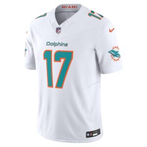 Men's Miami Dolphins Jaylen Waddle Nike White Vapor F.U.S.E. Limited Jersey