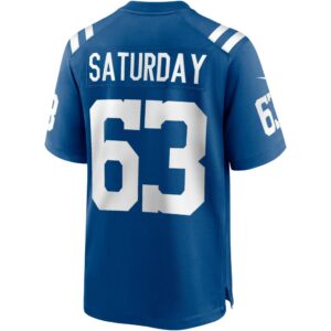 Men's Indianapolis Colts Jeff Saturday Nike Royal Game Retired Player Jersey