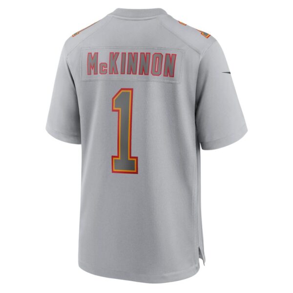 Men's Kansas City Chiefs Jerick McKinnon Nike Gray Super Bowl LVII Patch Atmosphere Fashion Game Jersey