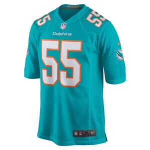 Men's Miami Dolphins Jerome Baker Nike Aqua Game Jersey