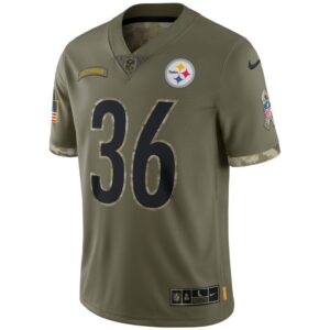 Men's Pittsburgh Steelers Jerome Bettis Nike Olive 2022 Salute To Service Retired Player Limited Jersey