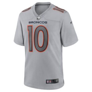 Men's Denver Broncos Jerry Jeudy Nike Gray Atmosphere Fashion Game Jersey