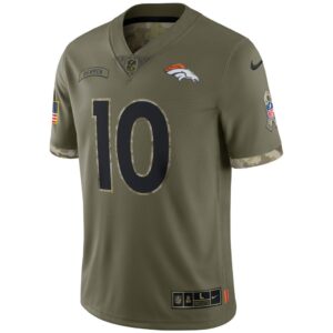 Men's Denver Broncos Nike Olive 2022 Salute To Service Limited Jersey