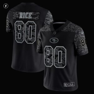 Men's San Francisco 49ers Jerry Rice Nike Black Retired Player RFLCTV Limited Jersey