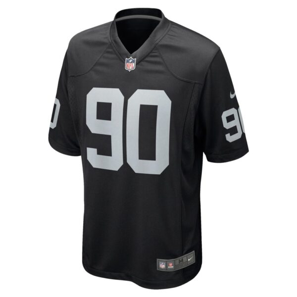 Men's Las Vegas Raiders Jerry Tillery Nike Black Game Player Jersey