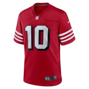 Men's San Francisco 49ers Jimmy Garoppolo Nike Scarlet Alternate Game Player Jersey