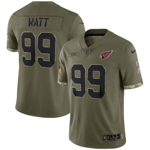 Men's Arizona Cardinals J.J. Watt Nike Olive 2022 Salute To Service Limited Jersey