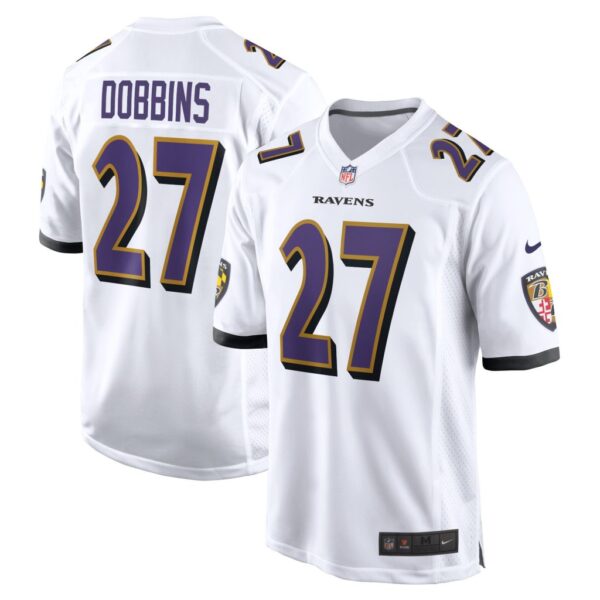 Men's Baltimore Ravens J.K. Dobbins Nike White Game Jersey