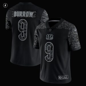 Men's Cincinnati Bengals Joe Burrow Nike Black RFLCTV Limited Jersey