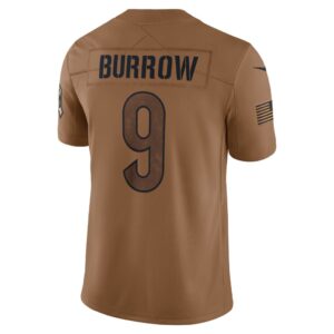 Joe Burrow Cincinnati Bengals Nike 2023 Salute To Service Limited Jersey - Brown