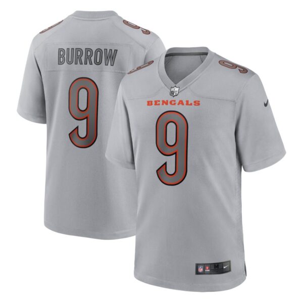 Men's Cincinnati Bengals Joe Burrow Nike Gray Atmosphere Fashion Game Jersey